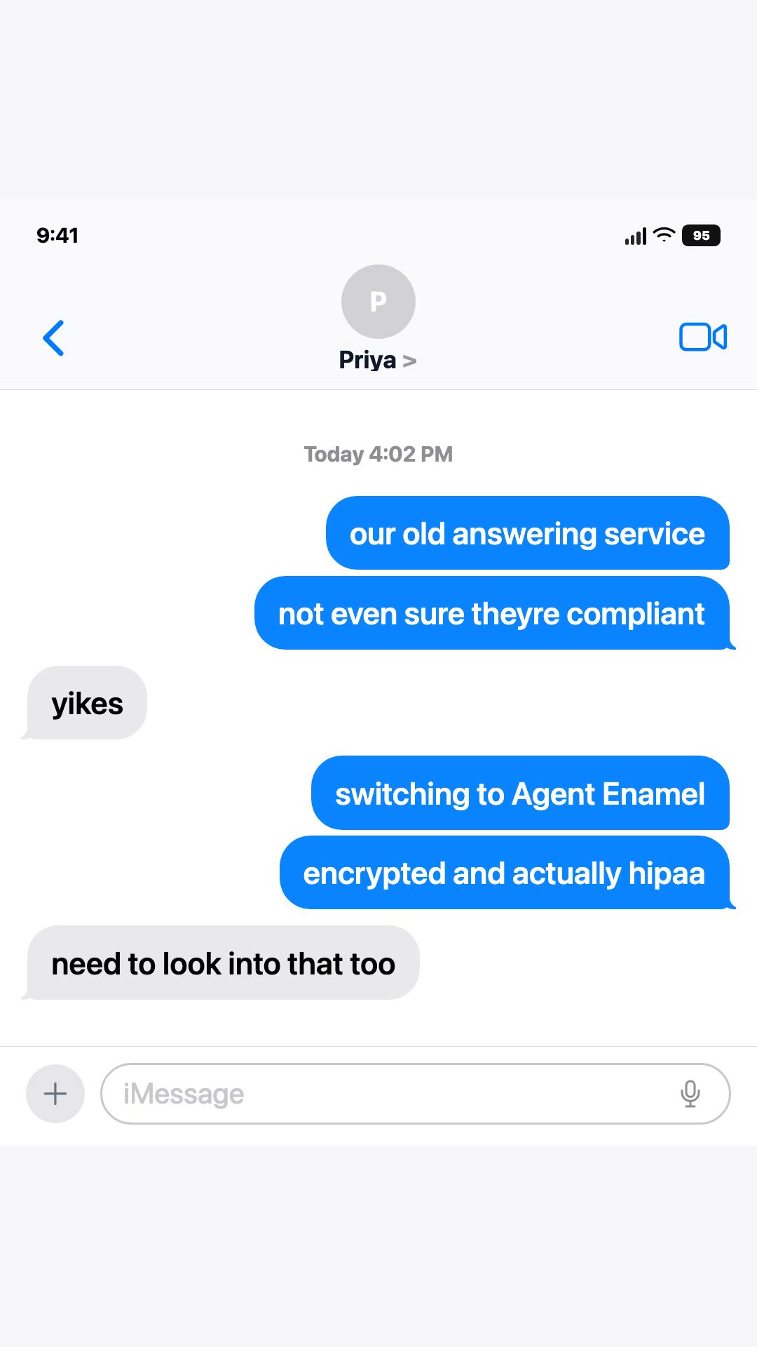 Agent Enamel: The old answering service