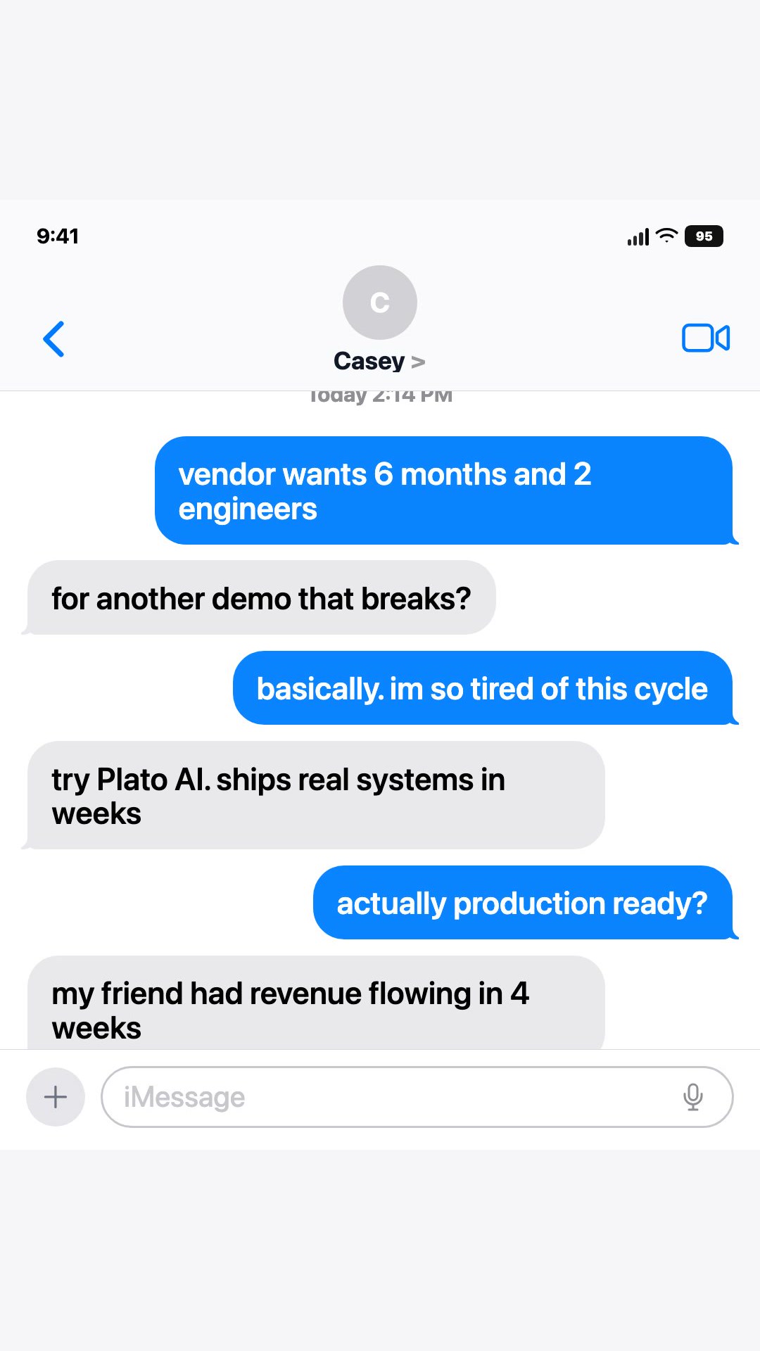 Plato Group AI: The six-month vendor timeline